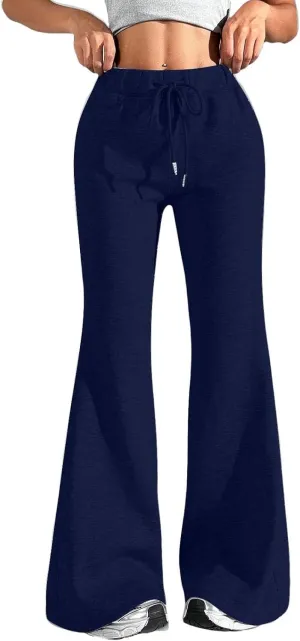 Oversized Wide Leg Sweatpants Women Elastic Drawstring Straight Leg Sweatpants Low Waisted Baggy Lounge Pants Pocket