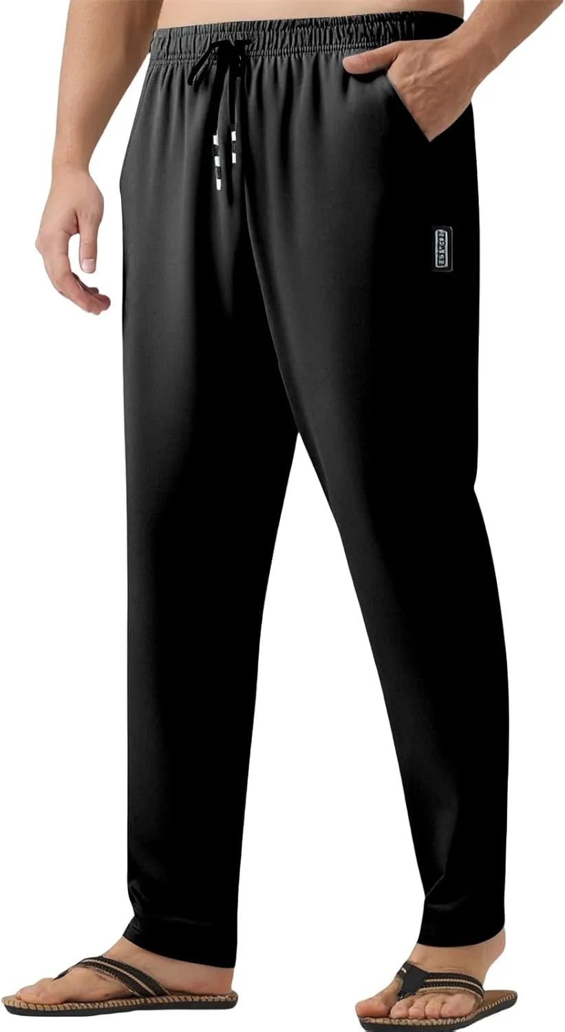 Pants Men Women,Unisex Quick Dry Stretch Joggers Pants Soft Lightweight Hiking Trousers for Running Workout Casual