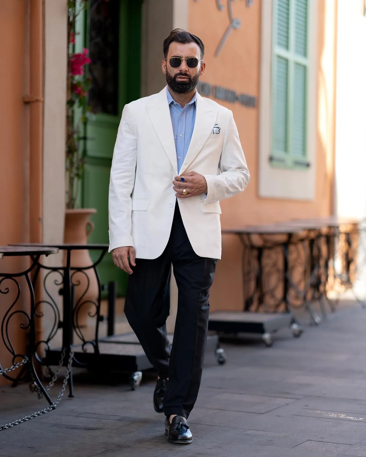PJ PAUL JONES Blazer for Men Casual Cotton-Linen Sport Coat Lightweight 2 Button Lined Blazer Jacket