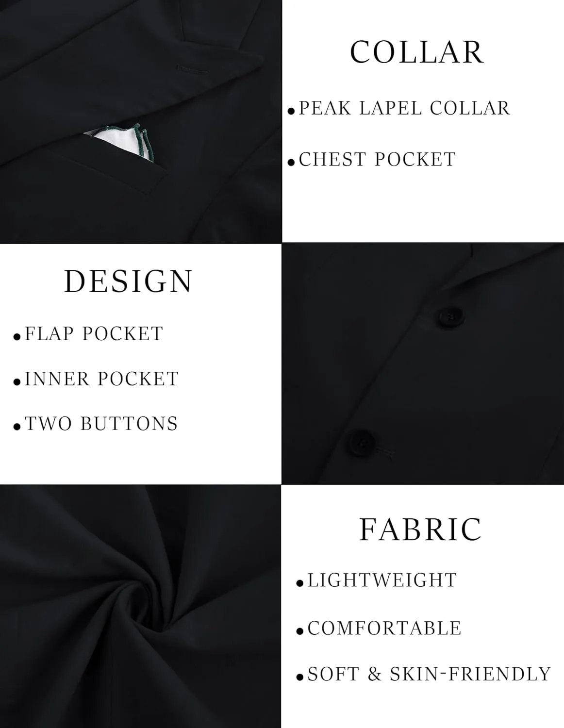 PJ PAUL JONES Blazer for Men Casual Cotton-Linen Sport Coat Lightweight 2 Button Lined Blazer Jacket