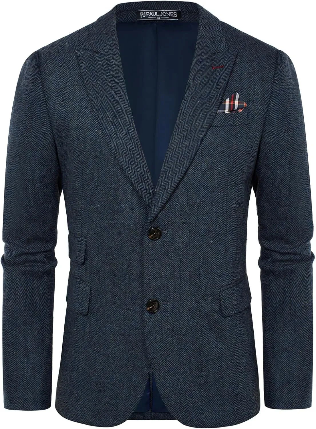PJ PAUL JONES Men's Vintage Herringbone Tweed Blazers British Wool Blend Sport Coat Jacket