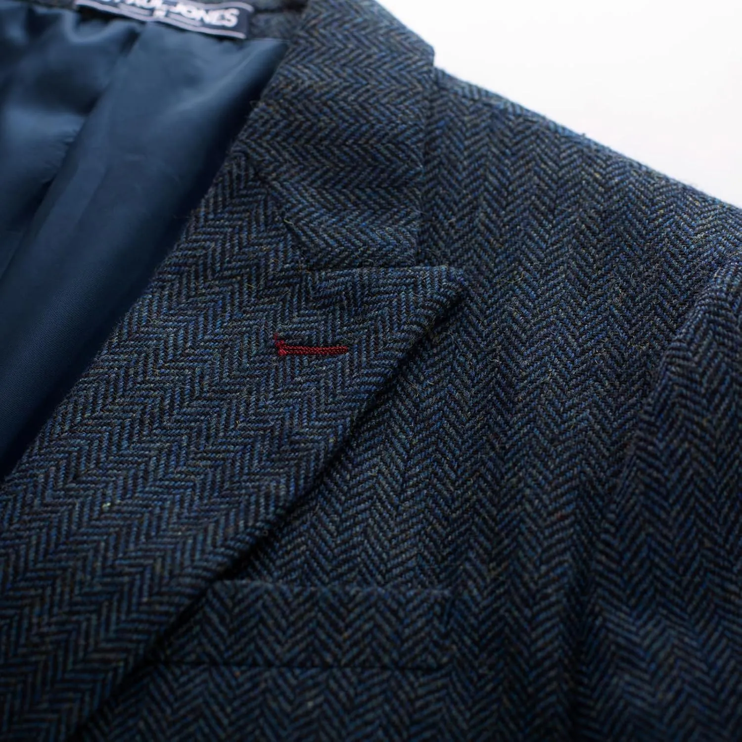 PJ PAUL JONES Men's Vintage Herringbone Tweed Blazers British Wool Blend Sport Coat Jacket