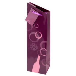 Purple Angled Wine Bag