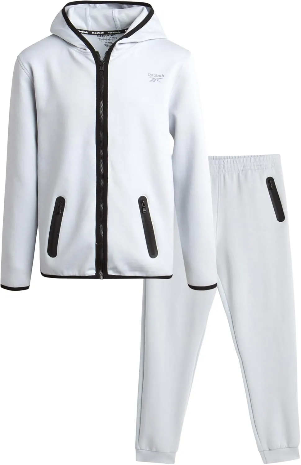 Reebok Boys' Sweatsuit - Active Fleece Zip Hoodie Sweatshirt and Jogger Sweatpants (2T-12)
