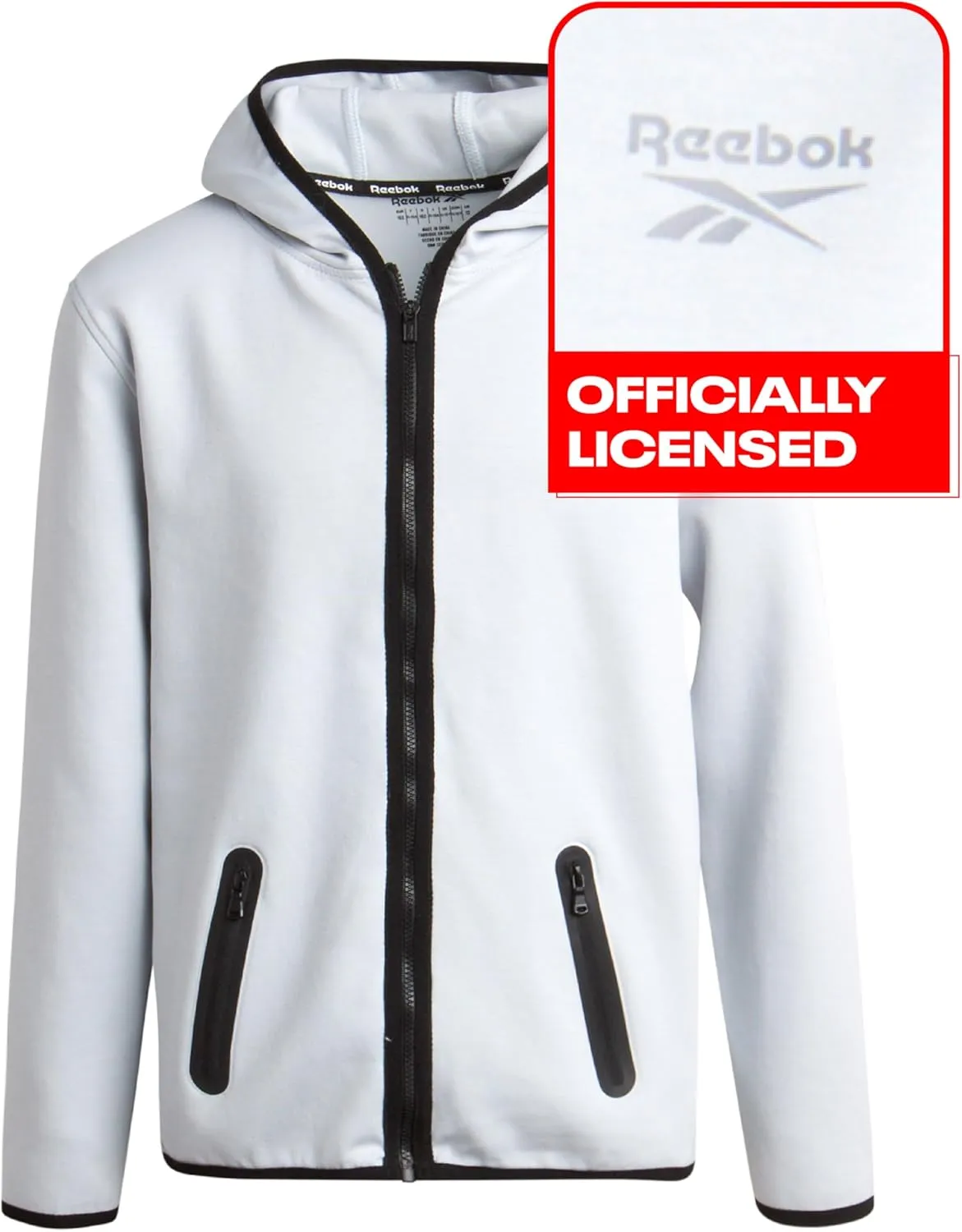 Reebok Boys' Sweatsuit - Active Fleece Zip Hoodie Sweatshirt and Jogger Sweatpants (2T-12)