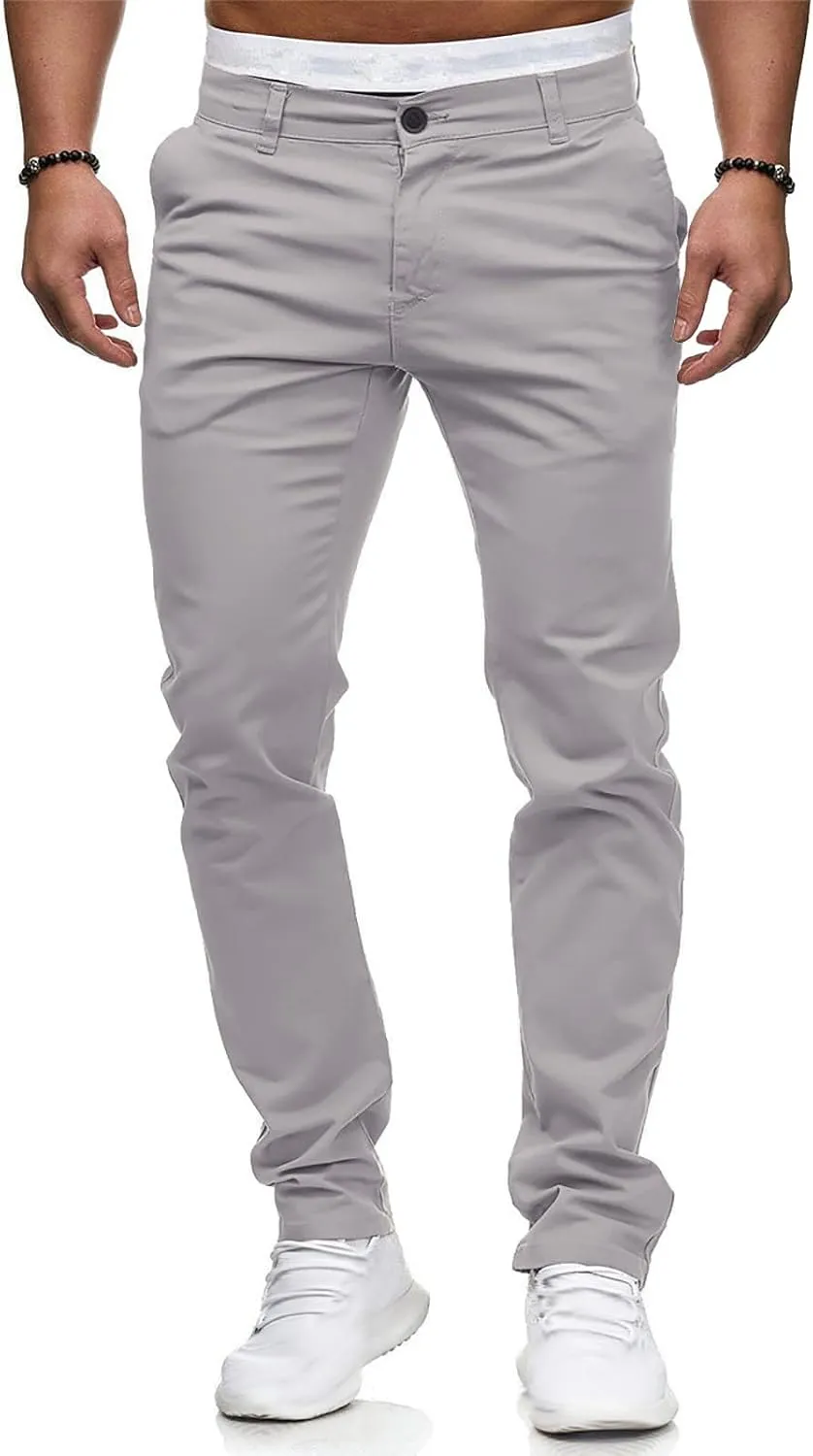 RTRDE Men's Lounge Pants Slim Fit Stretch Flat Front Skinny Dress Pants, M-3XL