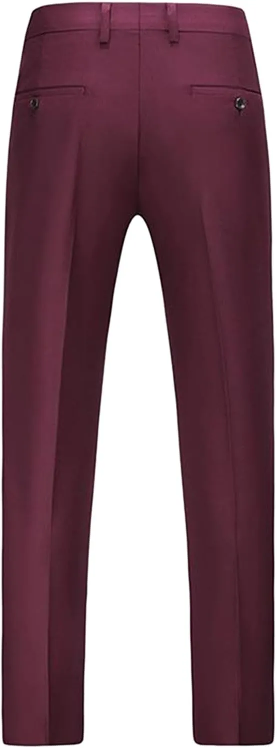 RTRDE Men's Pants Dress Pants Slim Fit Solid Color Skinny Trousers Casual Business Wedding Suit Pants, 31-40