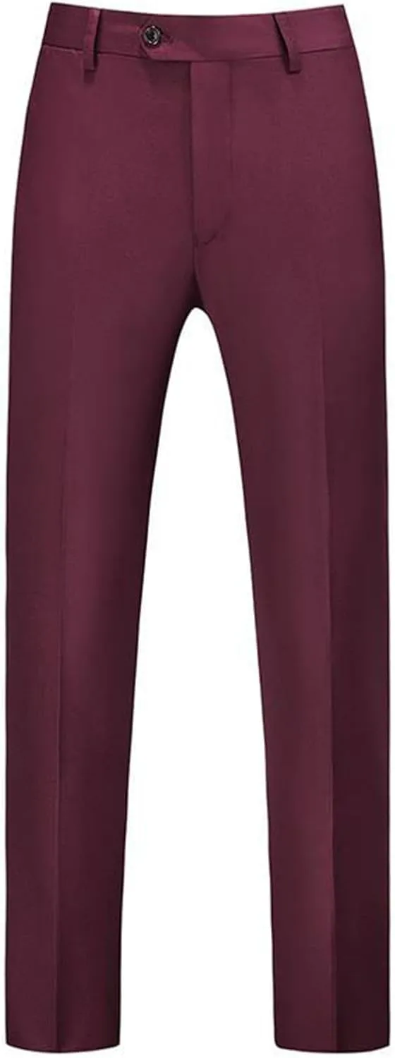 RTRDE Men's Pants Dress Pants Slim Fit Solid Color Skinny Trousers Casual Business Wedding Suit Pants, 31-40