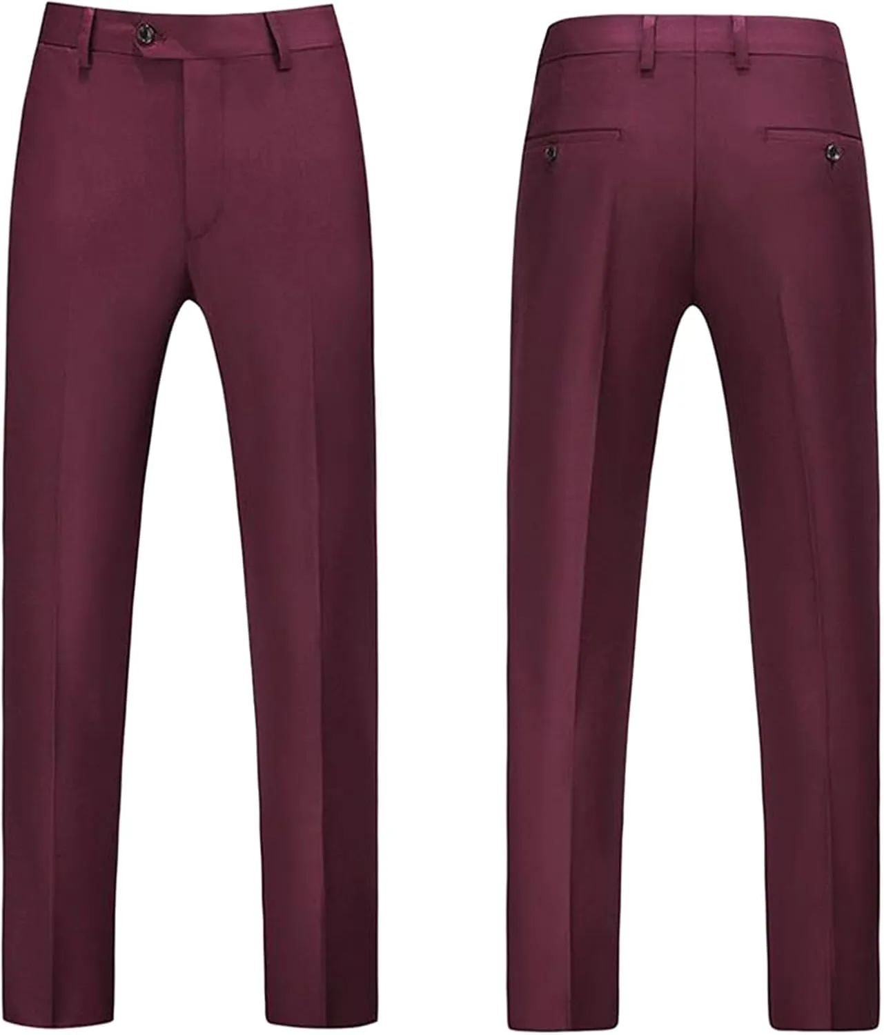 RTRDE Men's Pants Dress Pants Slim Fit Solid Color Skinny Trousers Casual Business Wedding Suit Pants, 31-40