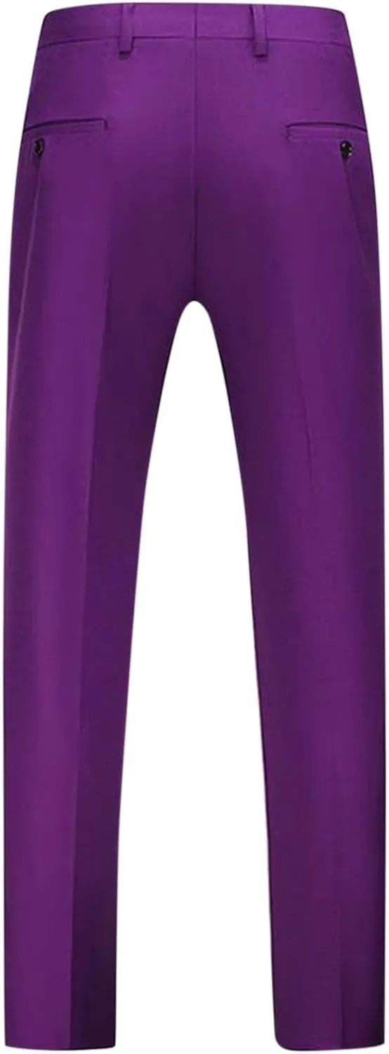 RTRDE Men's Pants Dress Pants Slim Fit Solid Color Skinny Trousers Casual Business Wedding Suit Pants, 31-40