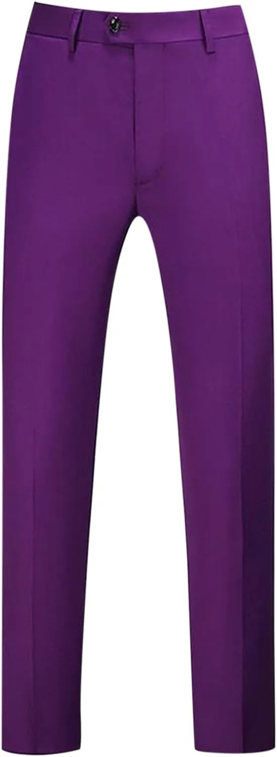 RTRDE Men's Pants Dress Pants Slim Fit Solid Color Skinny Trousers Casual Business Wedding Suit Pants, 31-40