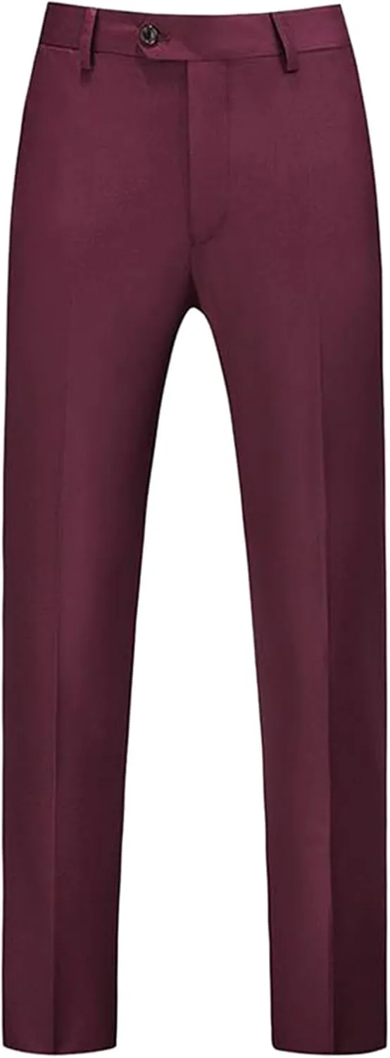 RTRDE Men's Pants Dress Pants Slim Fit Solid Color Skinny Trousers Casual Business Wedding Suit Pants, 31-40