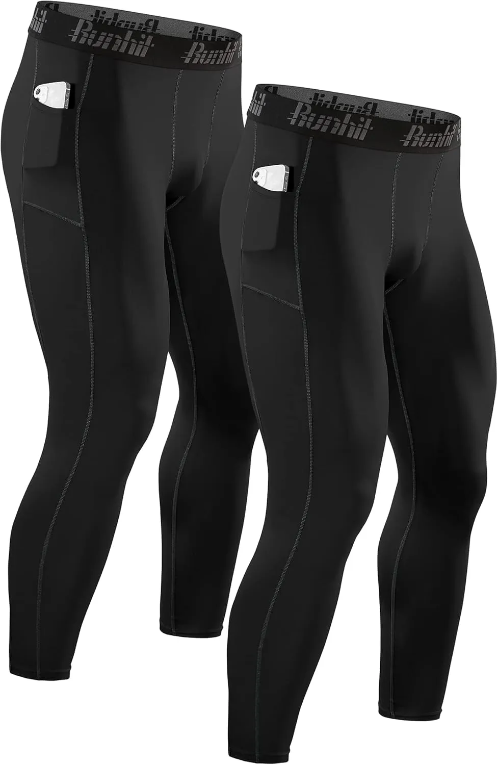 Runhit Compression Pants Men Running Tights Leggings Athletic Workout Gym Pants