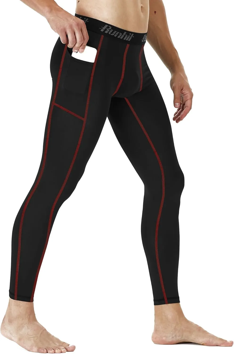 Runhit Compression Pants Men Running Tights Leggings Athletic Workout Gym Pants