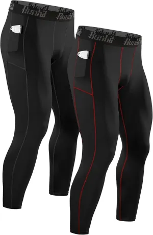 Runhit Compression Pants Men Running Tights Leggings Athletic Workout Gym Pants