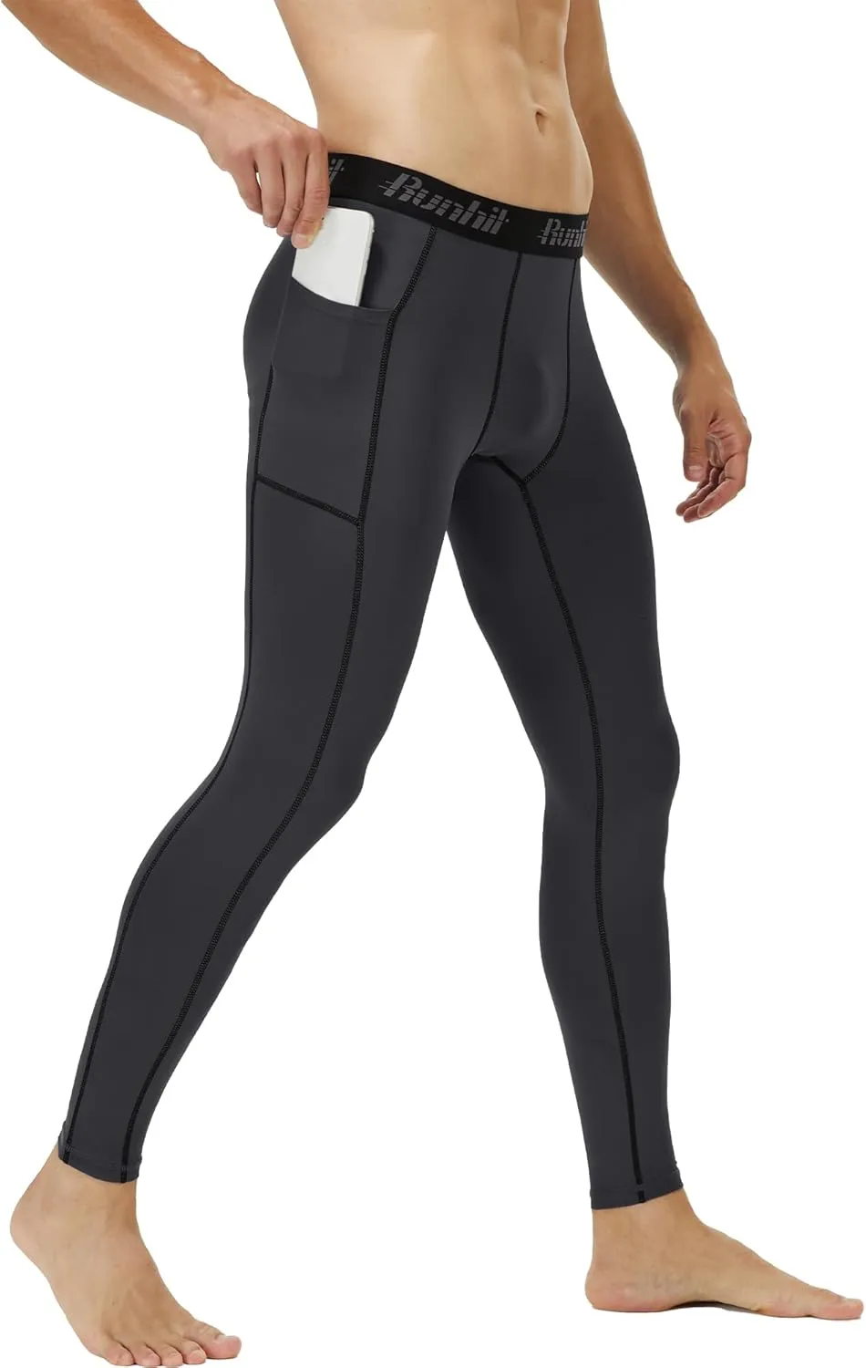 Runhit Compression Pants Men Running Tights Leggings Athletic Workout Gym Pants