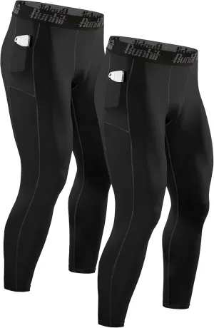 Runhit Compression Pants Men Running Tights Leggings Athletic Workout Gym Pants