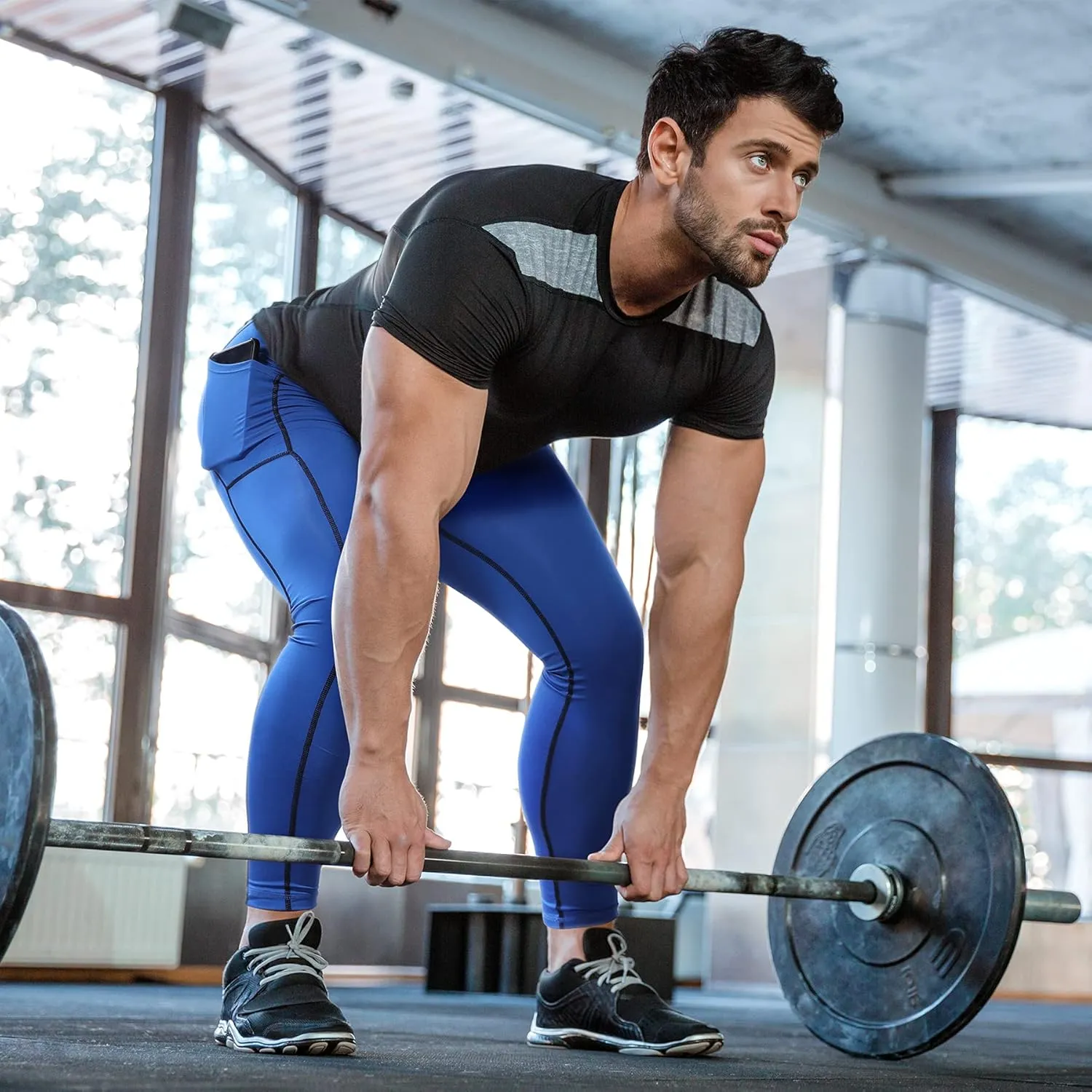 Runhit Compression Pants Men Running Tights Leggings Athletic Workout Gym Pants