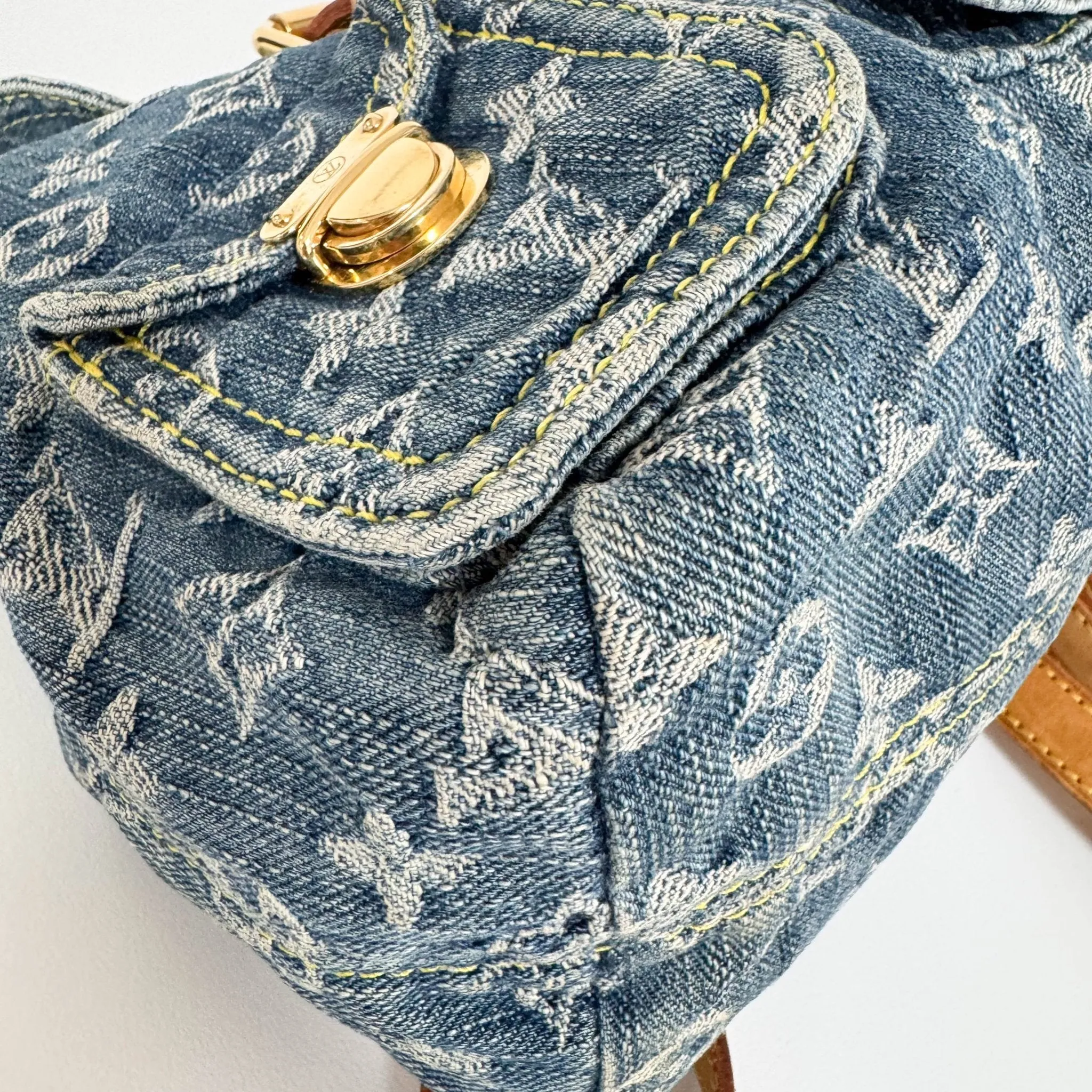Sac a Dos PM Blue Monogram Denim