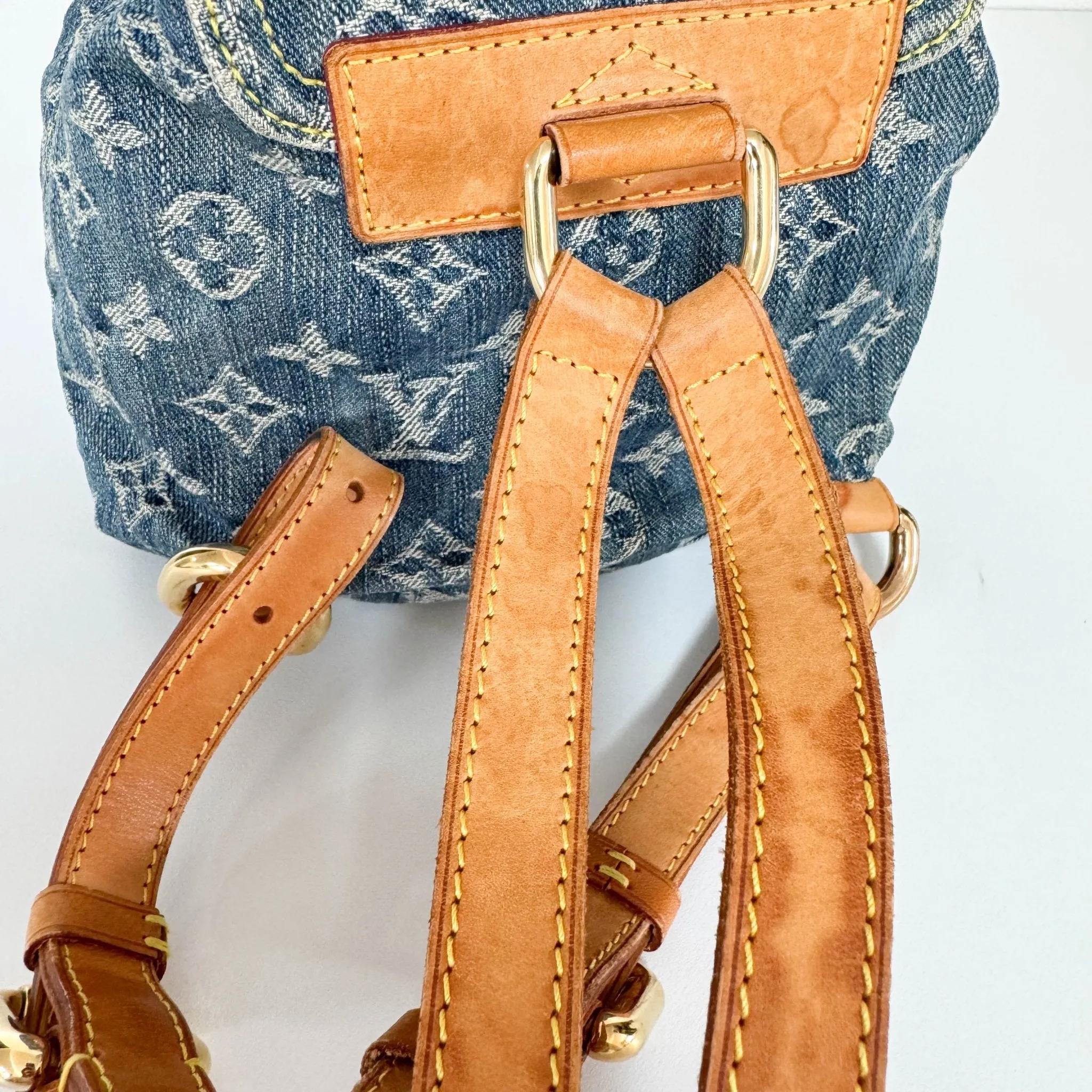 Sac a Dos PM Blue Monogram Denim