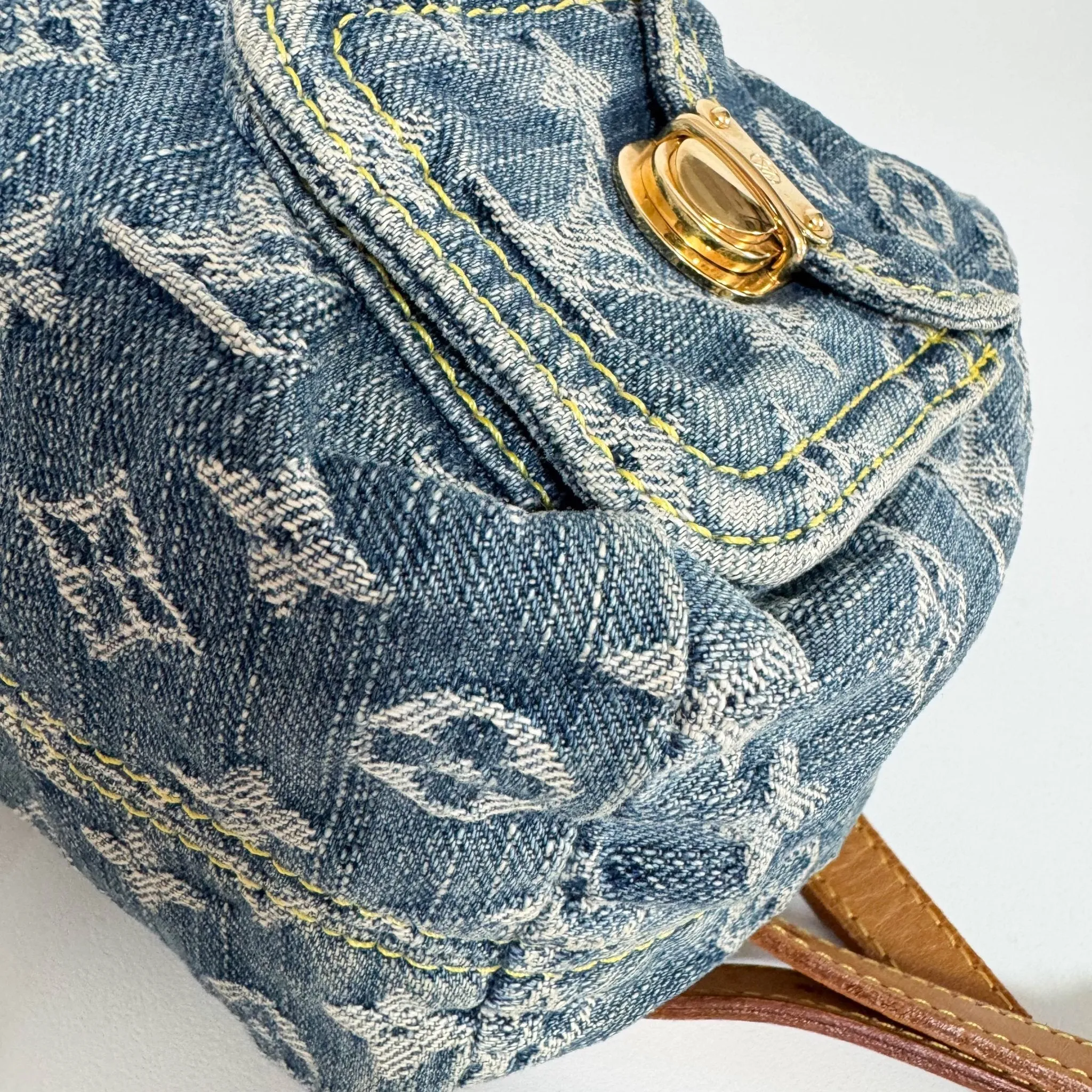 Sac a Dos PM Blue Monogram Denim