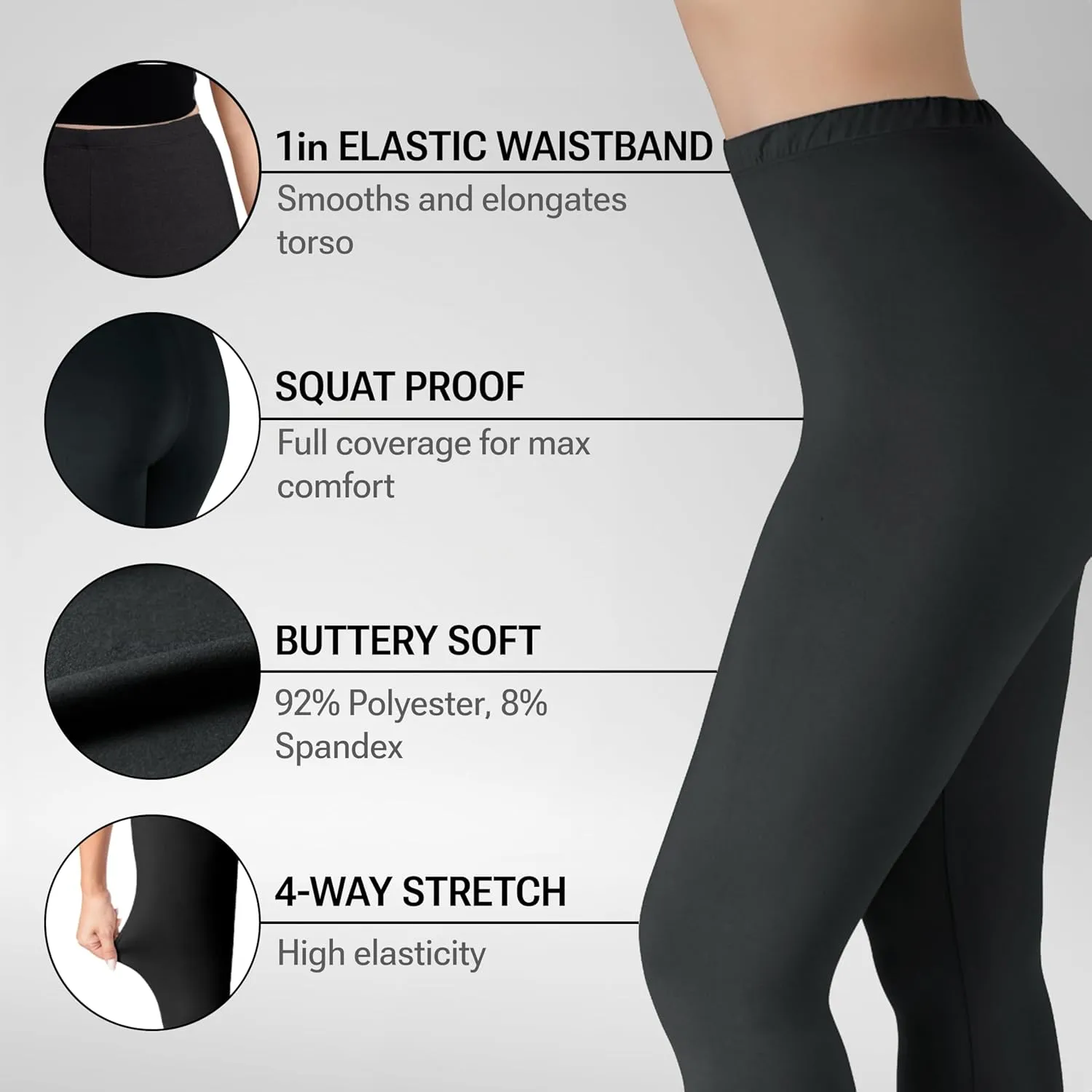 SATINA High Waisted Capri & Full Length Leggings Yoga