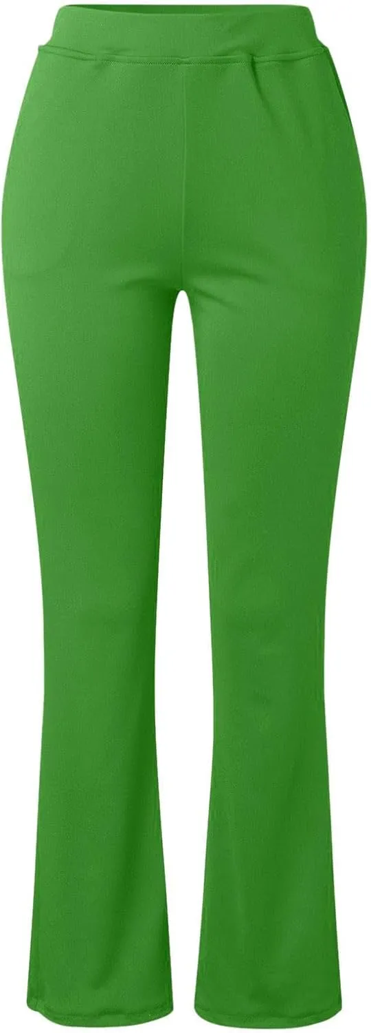 SHAOBGE Women's Yoga Dress Pants 2024 Tummy Control Workout Bootleg Leggings Stretchy Office Casual Pants with Pockets
