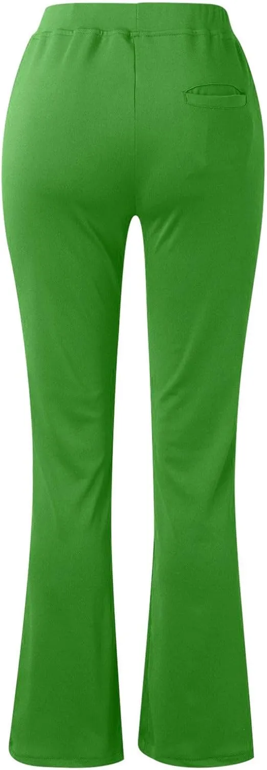 SHAOBGE Women's Yoga Dress Pants 2024 Tummy Control Workout Bootleg Leggings Stretchy Office Casual Pants with Pockets