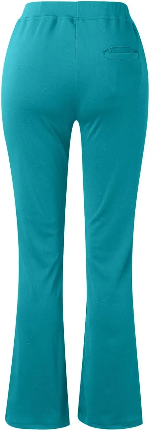 SHAOBGE Women's Yoga Dress Pants 2024 Tummy Control Workout Bootleg Leggings Stretchy Office Casual Pants with Pockets