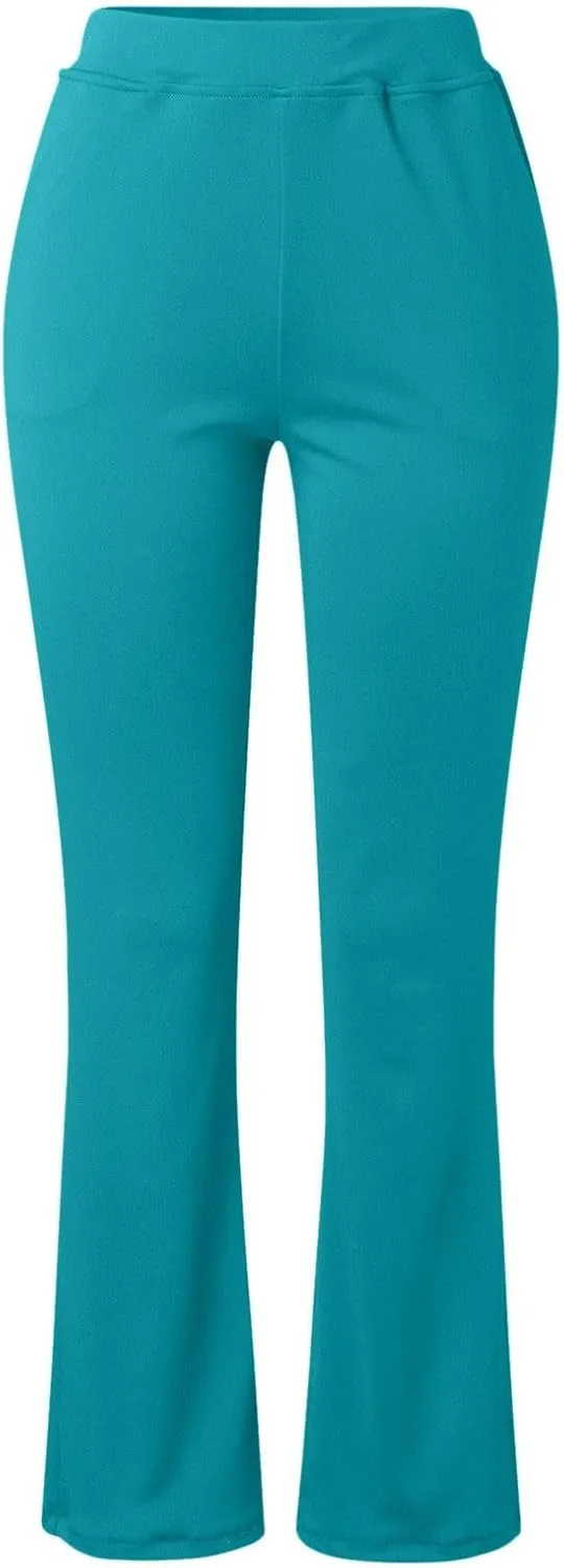 SHAOBGE Women's Yoga Dress Pants 2024 Tummy Control Workout Bootleg Leggings Stretchy Office Casual Pants with Pockets
