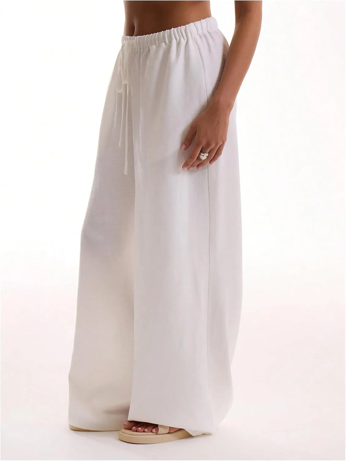 SHENHE Women's Beach Cover Up Pants Wide Leg Loose Swim Bathing Suit Coverups Palazzo Pants