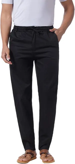 Slim Fit Chino Pants for Men Cotton Twill Casual Stretch Dress Pants Drawstring Trousers (Available in Big & Tall)