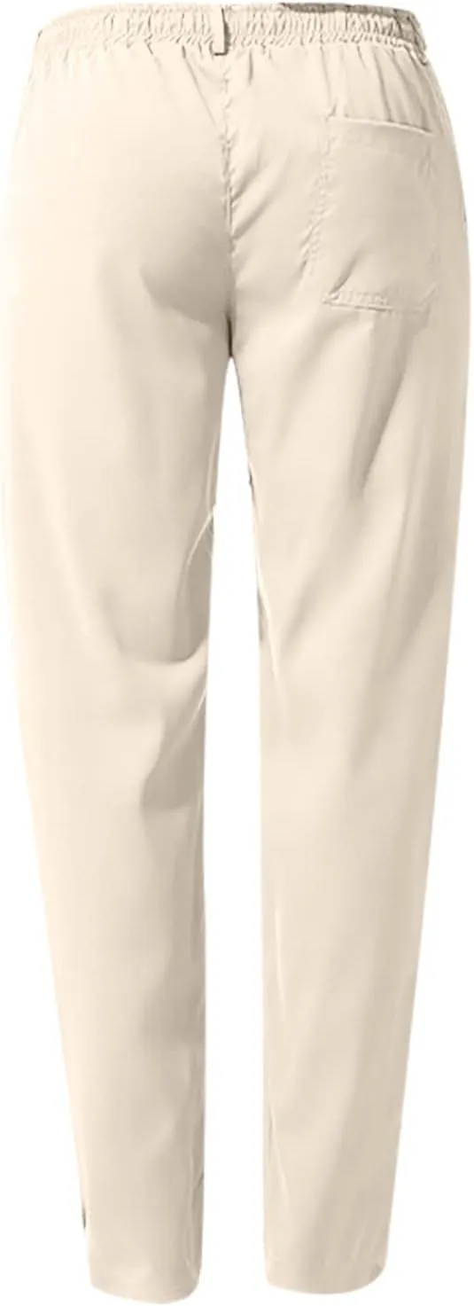 Slim Fit Chino Pants for Men Cotton Twill Casual Stretch Dress Pants Drawstring Trousers (Available in Big & Tall)