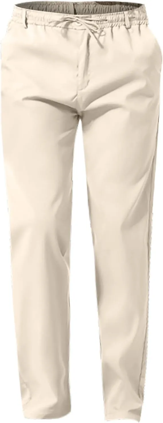 Slim Fit Chino Pants for Men Cotton Twill Casual Stretch Dress Pants Drawstring Trousers (Available in Big & Tall)