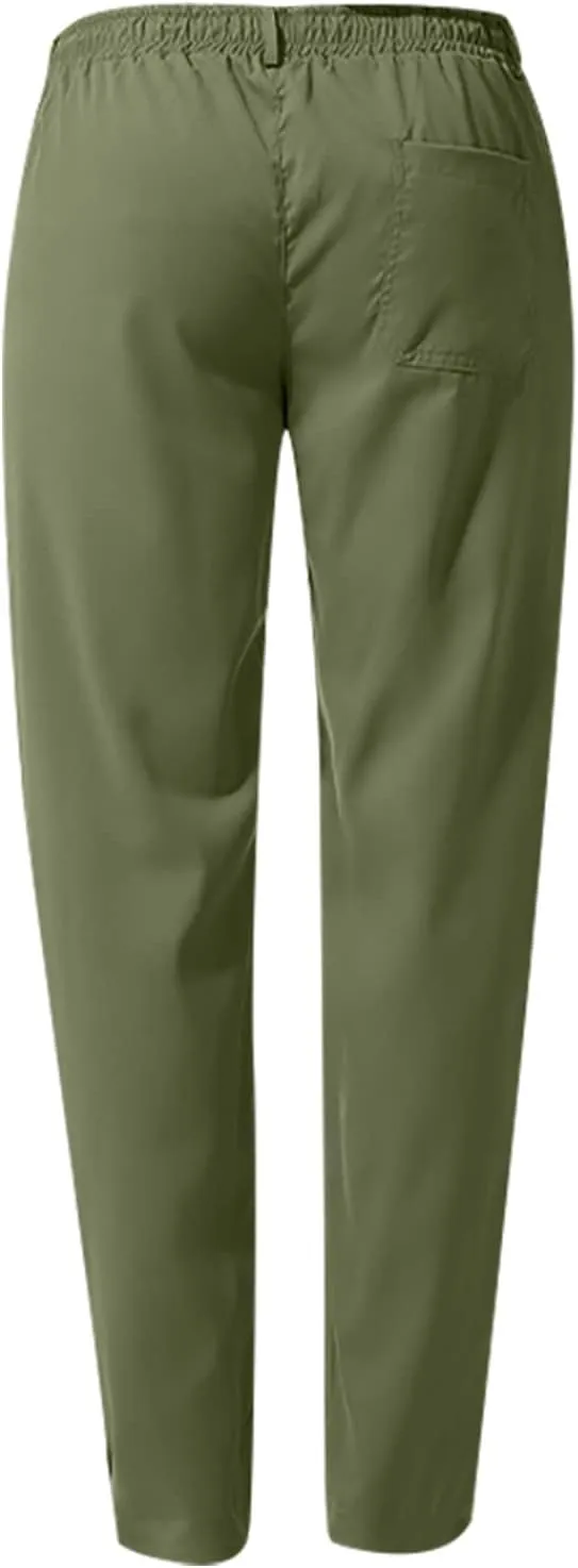 Slim Fit Chino Pants for Men Cotton Twill Casual Stretch Dress Pants Drawstring Trousers (Available in Big & Tall)