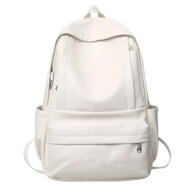 Sohiwoo Large Capacity Leather Women Backpack Men Travel Backpacks High Quality BookBags Mochilas School Backpack for College Students