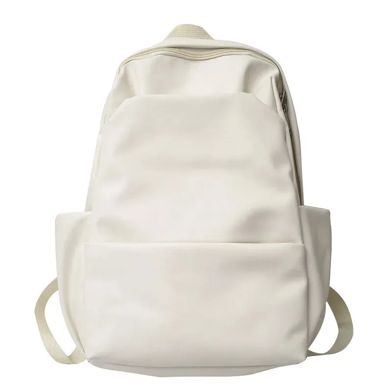 Sohiwoo Large Capacity Leather Women Backpack Men Travel Backpacks High Quality BookBags Mochilas School Backpack for College Students