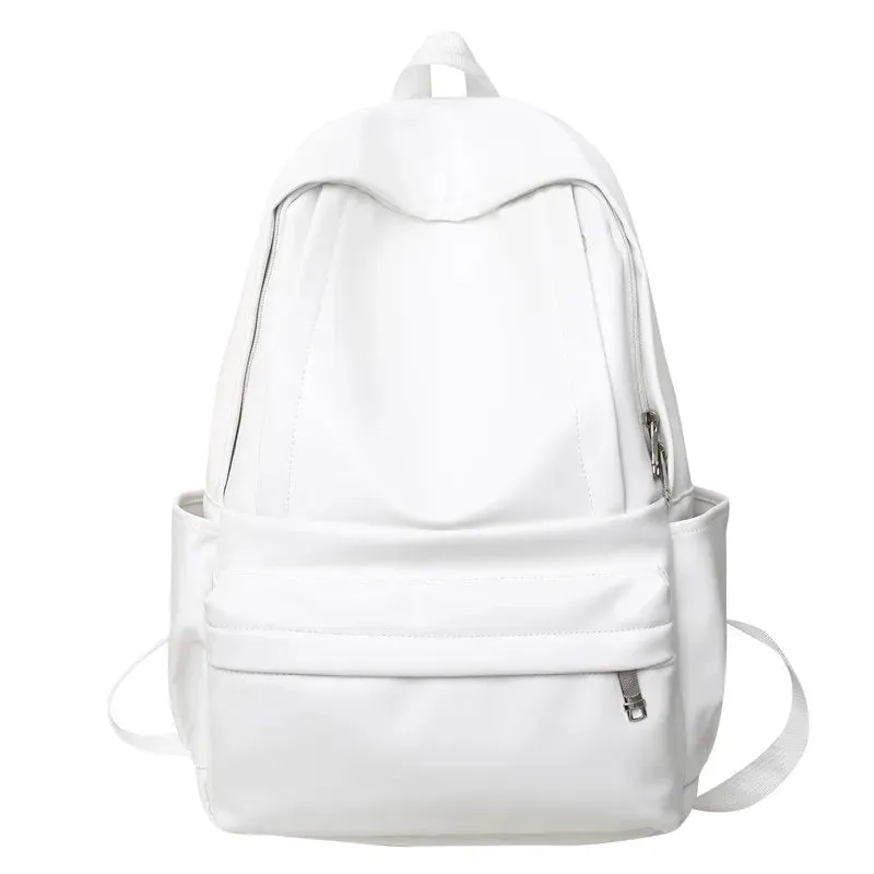 Sohiwoo Large Capacity Leather Women Backpack Men Travel Backpacks High Quality BookBags Mochilas School Backpack for College Students