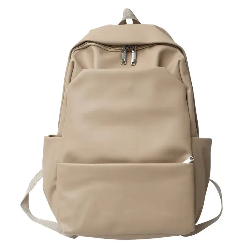 Sohiwoo Large Capacity Leather Women Backpack Men Travel Backpacks High Quality BookBags Mochilas School Backpack for College Students