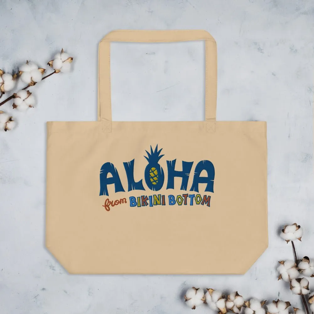 SpongeBob SquarePants Aloha From Bikini Bottom Embroidered Large Tote