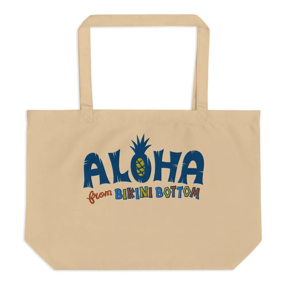 SpongeBob SquarePants Aloha From Bikini Bottom Embroidered Large Tote