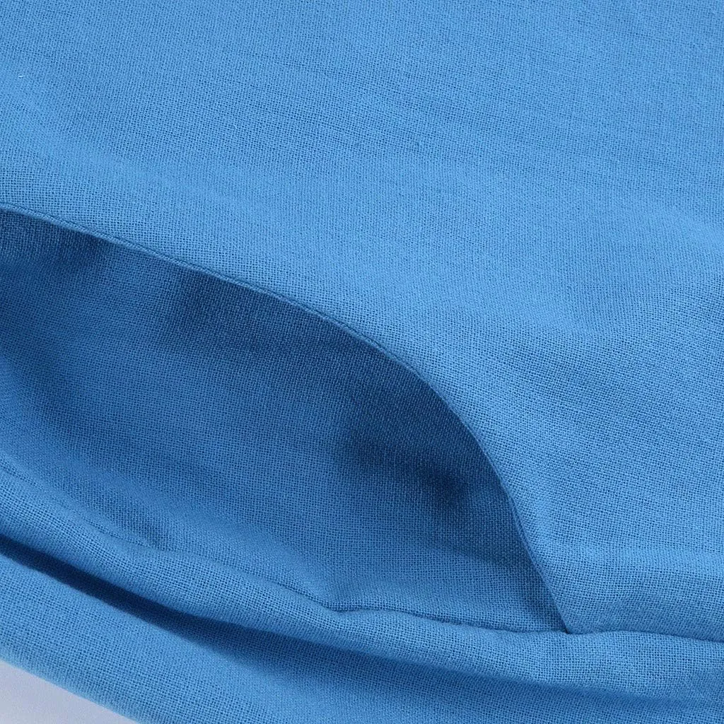 Straight Fit Linen Pants for Women Elastic Waist Trousers Loose Fit Comfort Pants Summer Pants with Pocket