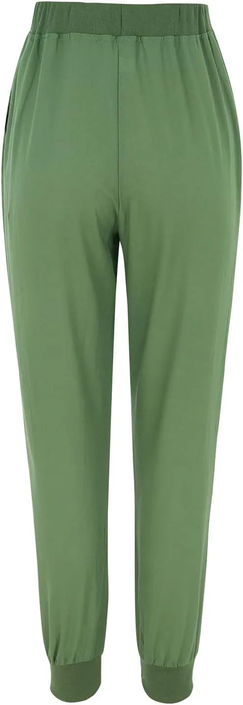 Summer Pants For Women 2024 Linen Straight Leg Beach Pants Drawstring High Waist Loose Comfy Trousers with Pockets