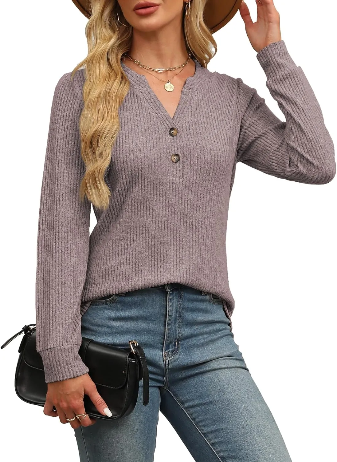 Sweaters for Women Fall Fashion Tops Long Sleeve Shirts Casual V Neck Sweatshirts Trendy Ladies Clothes S-XXL