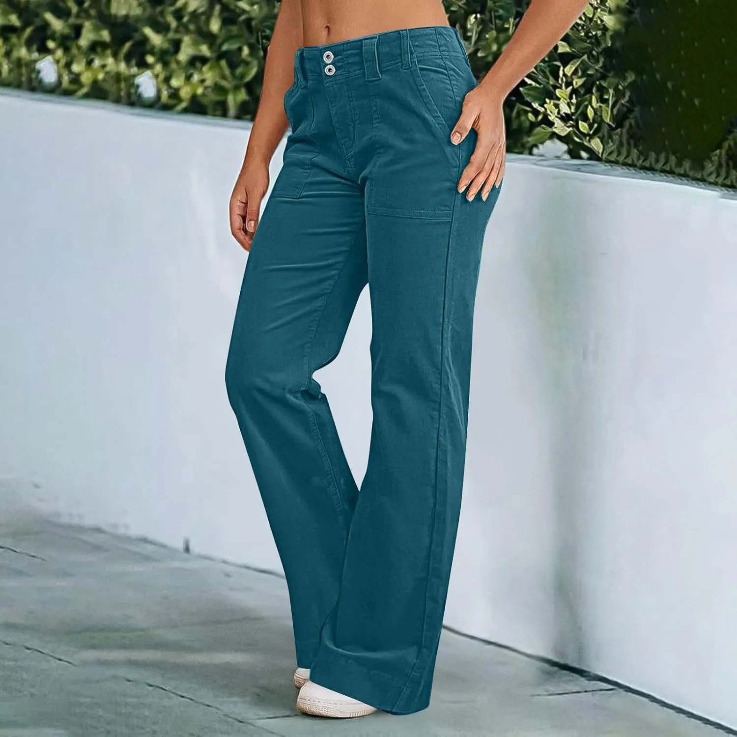 Sweatpants Women, High Waisted Casual Sweatpants Summer with Pockets Workout Print Lounge