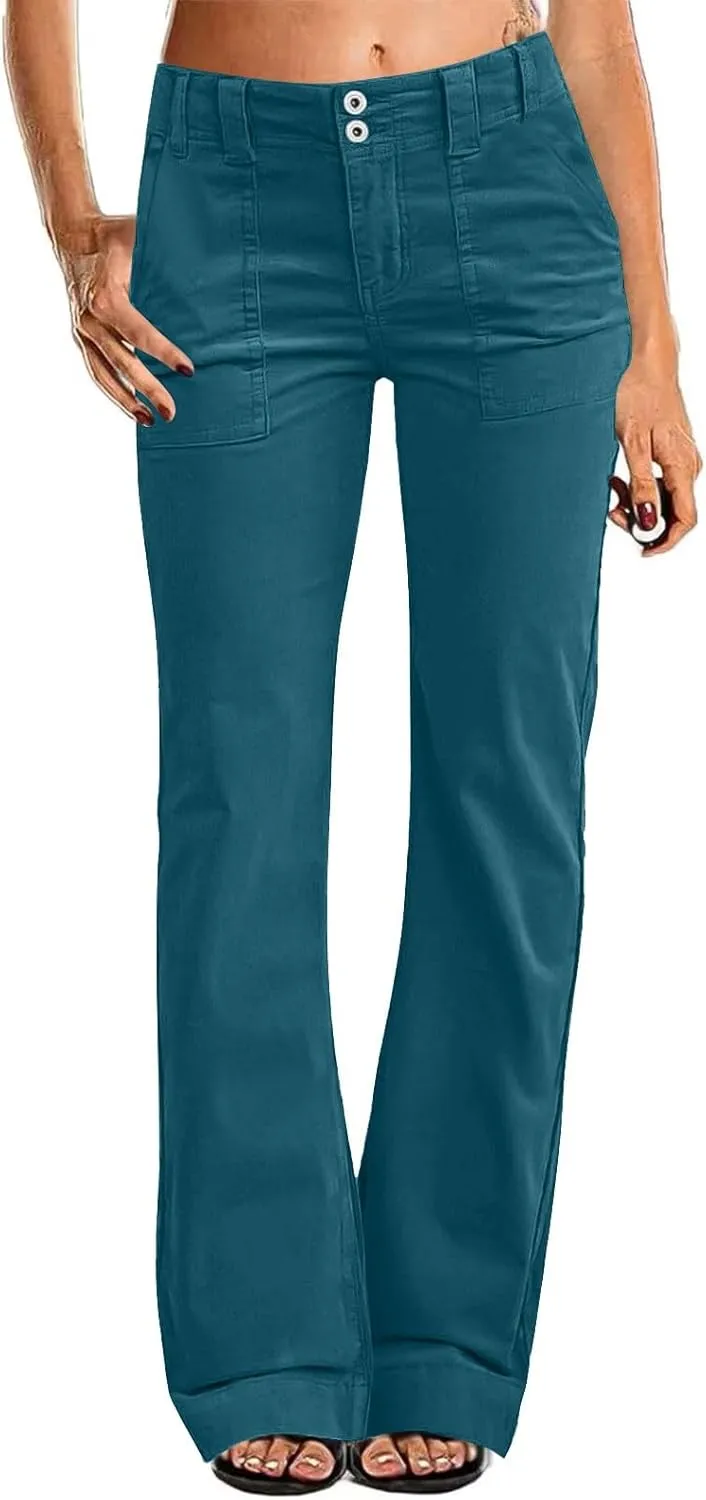 Sweatpants Women, High Waisted Casual Sweatpants Summer with Pockets Workout Print Lounge