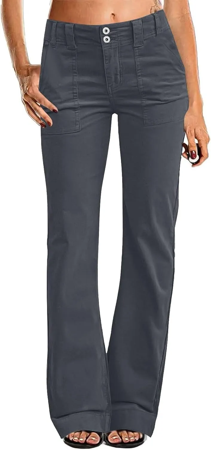 Sweatpants Women, High Waisted Casual Sweatpants Summer with Pockets Workout Print Lounge