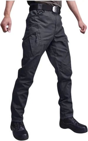 Tactic Pants for Men Hiking Water Resistant Ripstop Flex Cargo Pants Multi Pockets Outdoor Lightweight Trousers