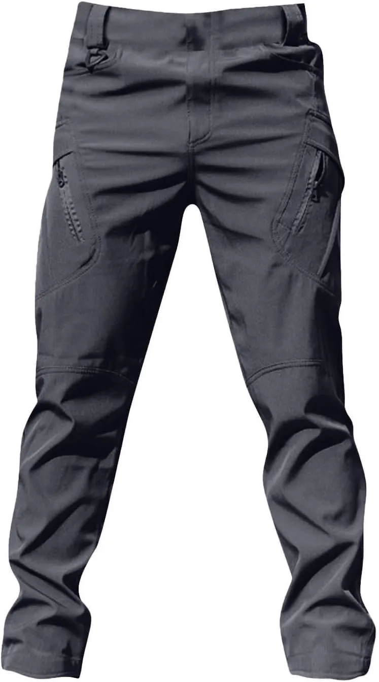 Tactic Pants for Men Hiking Water Resistant Ripstop Flex Cargo Pants Multi Pockets Outdoor Lightweight Trousers