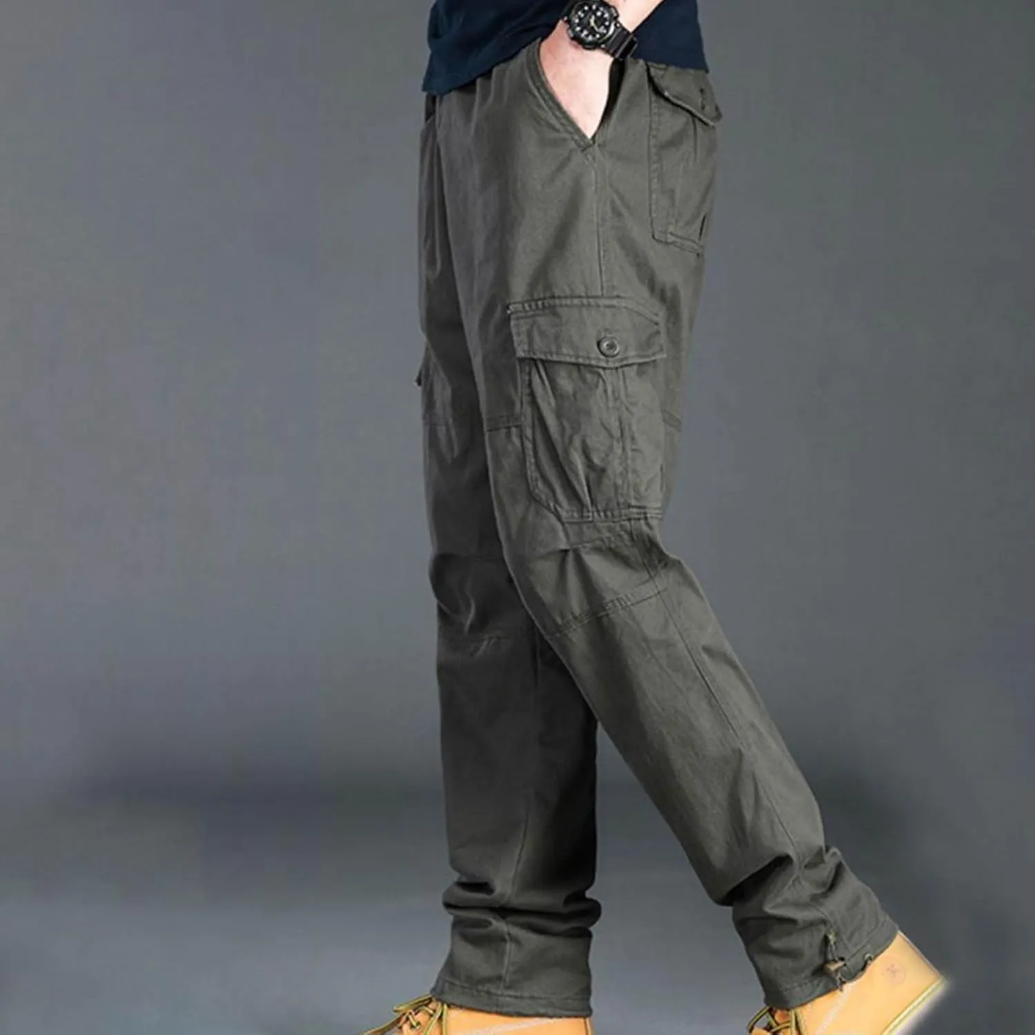 Tactical Pants Mens Lightweight Hiking Pants Water Resistant Military Pant Outdoor Work Cargo Pants Multi-Pocket